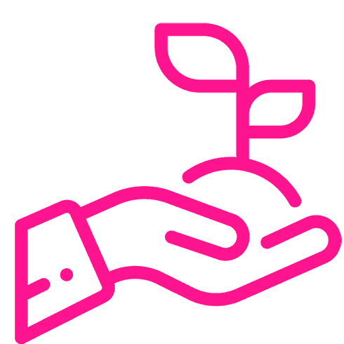 Icono Rosa Mano con semilla