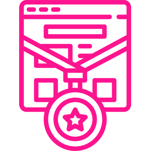 Icono Rosa Web con Medalla